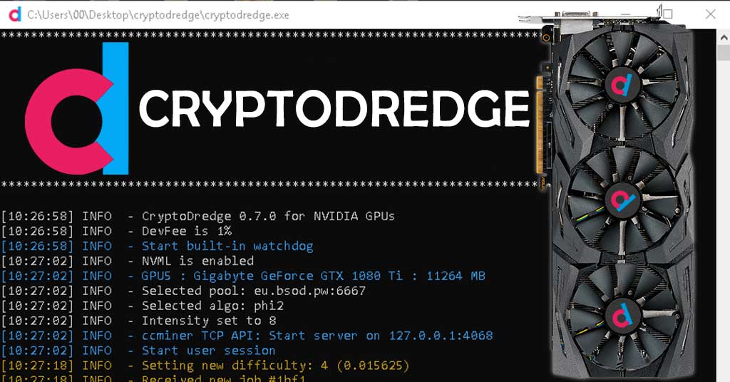 CryptoDredge 0.23.0: Скачать Nvidia GPU майнер для Windows & Linux