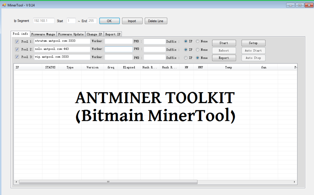 Bitmain MinerTool for ASICs: Пошаговое руководство для Antminer Toolkit