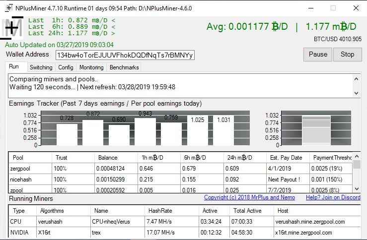 NPlusMiner v7.5.0: NVIDIA/AMD/CPU miner (GUI+AI+WebUI)