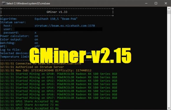 GMiner v2.15 - добалена поддержка Cuckaroo29b (BitTube) [AMD/NVIDIA]